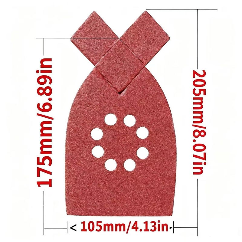 DUSJVYUE 30pcs 120 Grit Sanding Pads Large Mouse Detail Sander Sandpaper 8 Holes Hook and Loop Mouse Sander Pads for Black and Decker KA220G KA230 Mega Mouse Cyclon Sandstorm Craftsman Sanding Sheets - Image 2